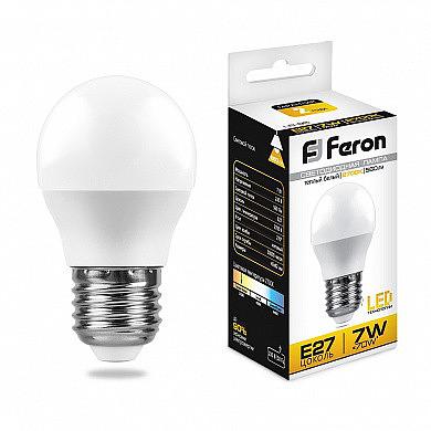Лампа светодиодная LB-95 (7W) 230V E27 2700K G45 фото 1