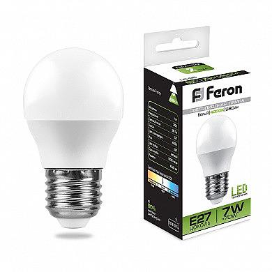 Лампа светодиодная LB-95 (7W) 230V E27 4000K G45 фото 1