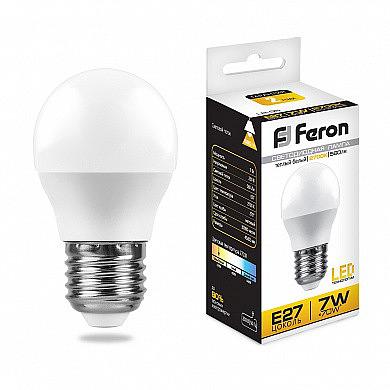 Лампа светодиодная LB-95 (7W) 230V E27 6400K G45 фото 1