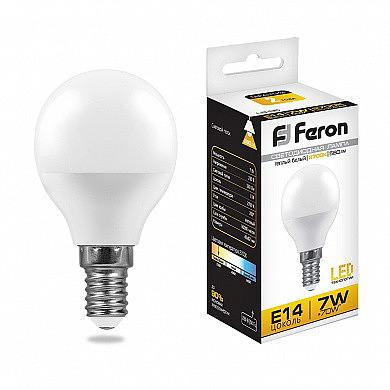 Лампа светодиодная LB-95 (7W) 230V E14 2700K G45 фото 1