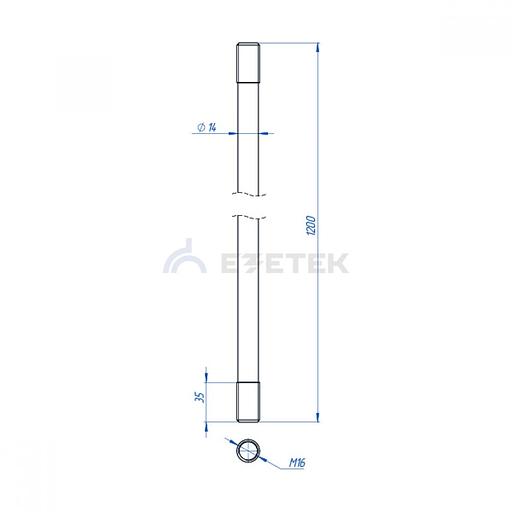 Стержень заземления омедненный 14 мм х 1200 мм фото 2