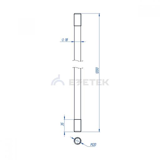 Стержень заземления омедненный 18 мм х 1200 мм фото 2