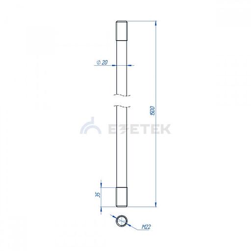 Стержень заземления омедненный 20 мм х 1500 мм фото 2