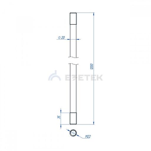Стержень заземления оцинкованный 20 мм х 1200 мм фото 2