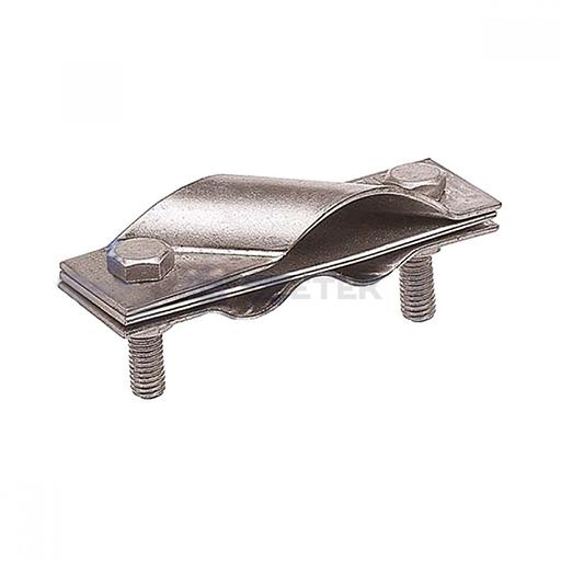 Зажим заземления стержень - полоса/пруток диагональный, оцинк. фото 1