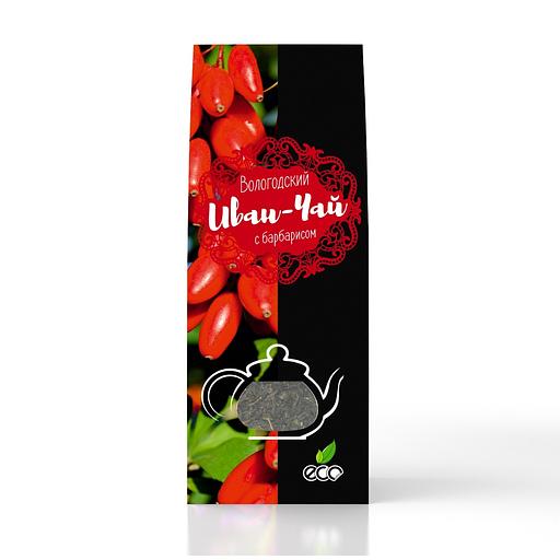 Иван-чай в сувенирной упаковке «Вологодский» с барбарисом, 50 г ОПТ фото 1