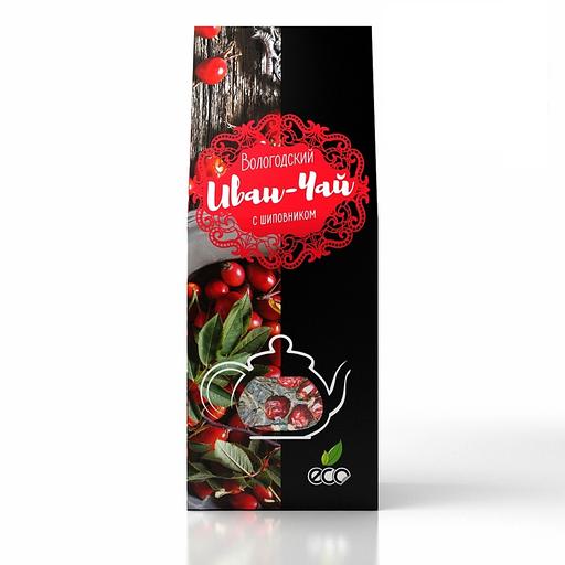 Иван-чай в сувенирной упаковке «Вологодский» с шиповником, 50 г ОПТ фото 1