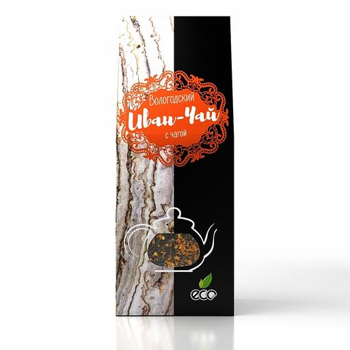 Иван-чай в сувенирной упаковке «Вологодский» с чагой, 50 г ОПТ фото 1