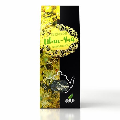 Иван-чай в сувенирной упаковке «Вологодский» с липовым цветом, 50 г ОПТ фото 1