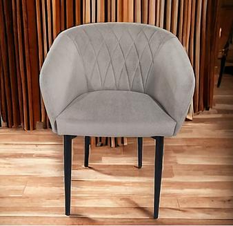 Кресло велюровое серое фото 1