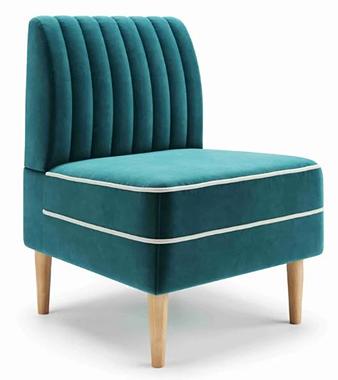 Кресло велюровое бирюзовое фото 1
