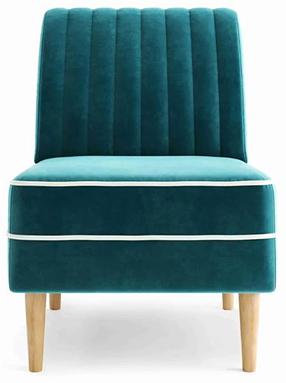 Кресло велюровое бирюзовое фото 2