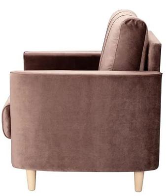 Кресло велюровое пастельно-фиолетового цвета фото 2