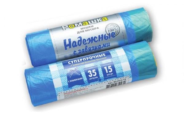 Garbage bags "Reliable" series with drawstrings 35l/15 pcs OPT фото 1
