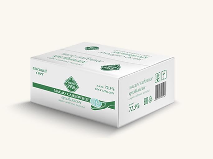 Масло сливочное крестьянское сладко-сливочное несоленое ТМ «Щедрая Русь» 72,5% 10 кг фото 1