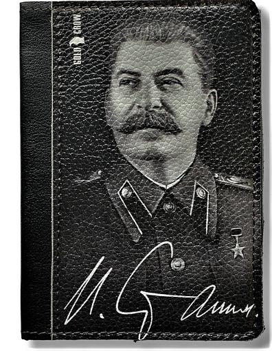 Обложка на паспорт «Сталин, черно-белый» ОПТ фото 1