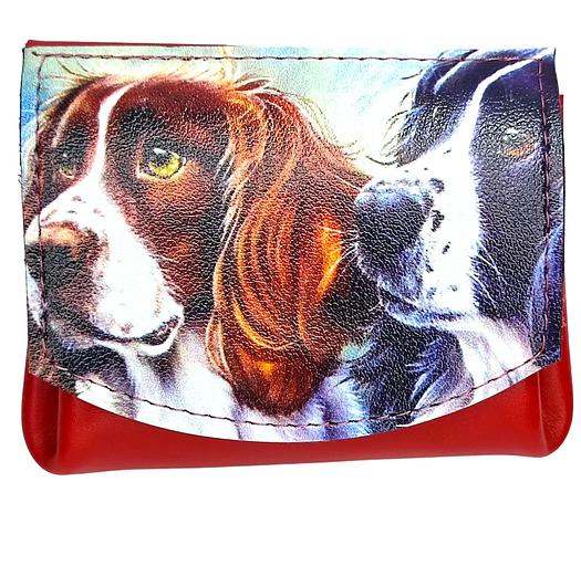 Кошелек кожаный с ремешком «Спаниель» ОПТ фото 1