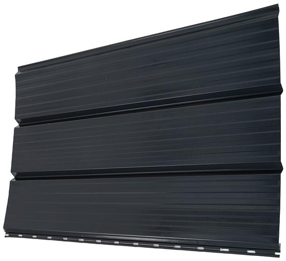 Metal siding “Triple soffit with corrugation” color RAL 7024 ECO фото 2