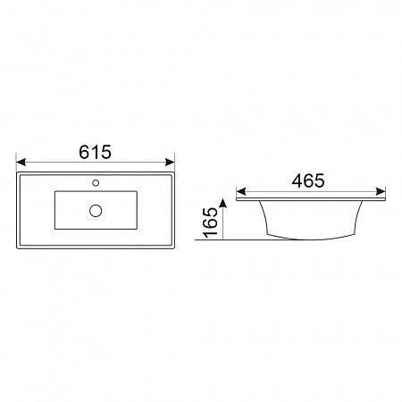 Кіріктірілген раковина «Ceramalux» фото 2