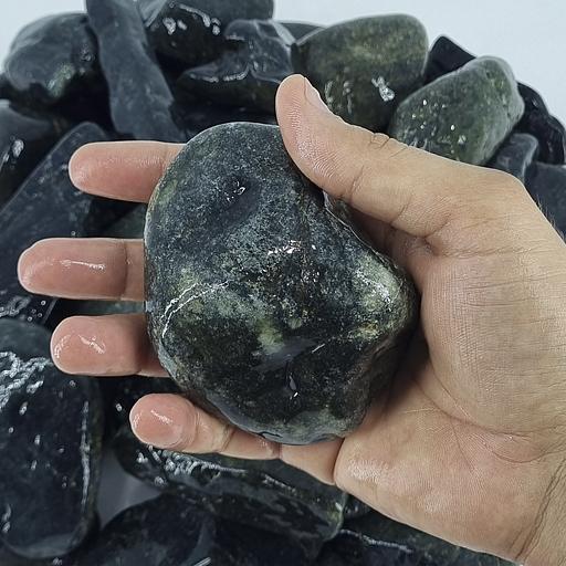 Премиум камни для бани и сауны Нефрит шлифованный 40-80 мм фото 1