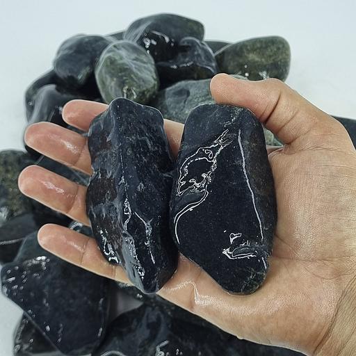 Премиум камни для бани и сауны Нефрит шлифованный 40-80 мм фото 2