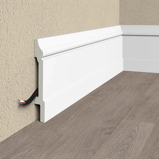 Плинтус напольный Format 12009DF 2000х110х125 мм, белый ОПТ фото 1