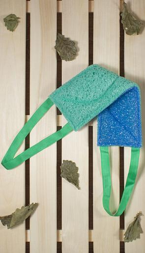 Мочалка «Морской бриз» 12х37х3 см, комбинированная, разноцветная ОПТ фото 1