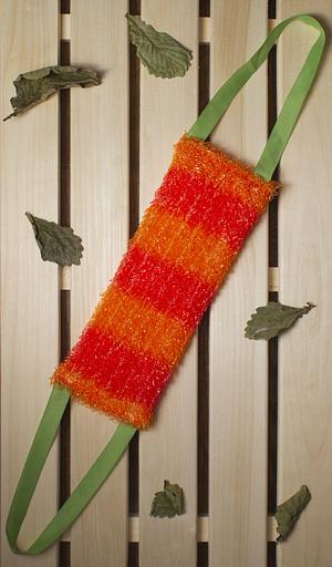 Мочалка Банный день «Эконом» 35х14 см, махра 1,5 см ОПТ фото 1