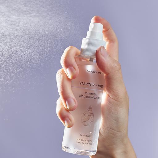 Тонер-мист с лавандой и ниацинамидом Booster bar «Lavander&Niacinamide 4% Starter-Mist» 100 мл ОПТ фото 4
