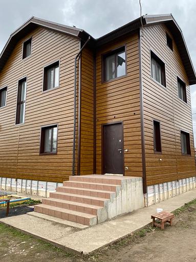 Металлический сайдинг «Евробрус с тиснением» цвет Printech CEDAR 3D фото 1