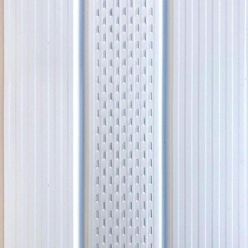 Металлический сайдинг «Тройной софит с центральной перфорацией» цвет RAL 9003 ЭКО фото 1