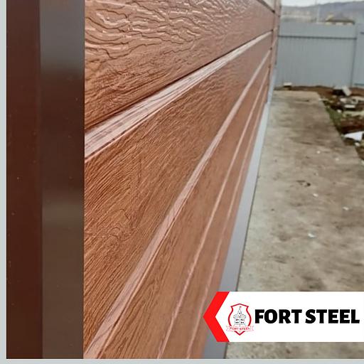 Металлический сайдинг «Евробрус с тиснением» цвет Printech ПИХТА 3D фото 2