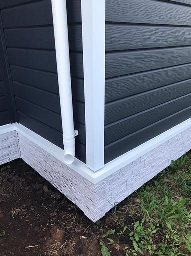 Металлический сайдинг «Евробрус с тиснением» цвет RAL 7024 текстурированный фото 3