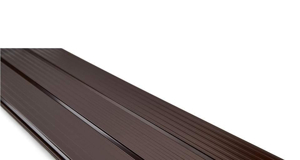 Металлический сайдинг «Тройной софит с рифлением» цвет RAL 8017 ЭКО фото 1