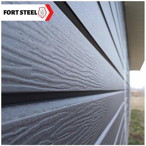 Металлический сайдинг «Евробрус с тиснением» цвет RAL 8019 RoofToppe фото 5