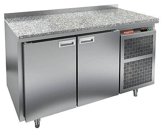 Стол холодильный hicold GN 11/TN с бортом камень фото 1