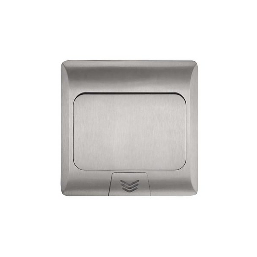 Встраиваемая выдвижная розетка в столешницу 2EU серебро фото 5