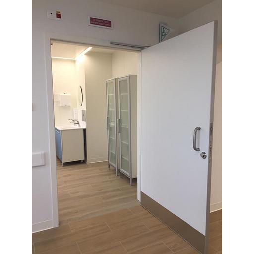 Двери для больничных палат и кабинетов в металлической коробке с покрытием НPL И CPL фото 4