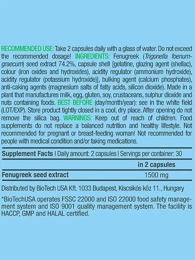 Экстракт пажитника BiotechUSA Fenugreek 60 капс ОПТ фото 2