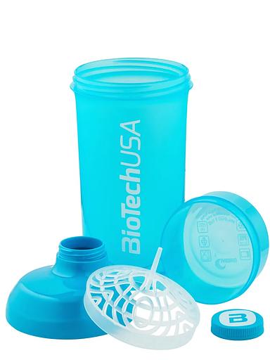 Шейкер с дополнительными отсеками Wave + Compact 500 мл синий ОПТ фото 1