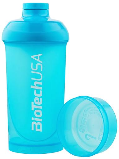 Шейкер с дополнительными отсеками Wave + Compact 500 мл синий ОПТ фото 3