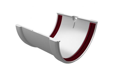 Соединитель желобов ПВХ Grand Line стандарт белый фото 1