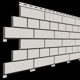 Фасадная панель Доломит, Кирпич, Белый фото 1