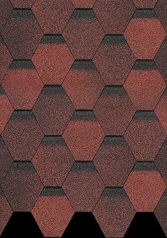 Ламинированная черепица Docke EURASIA ,Шестигранник, Красный фото 1