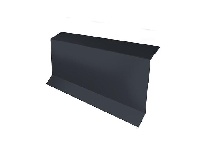 Планка примыкания 2 м в штробу 60 мм Стальной бархат 0,5 мм фото 1