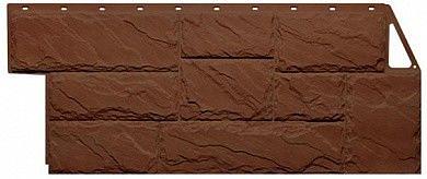 Фасадная панель FineBer Камень Крупный коричневый 1080x452 мм фото 1