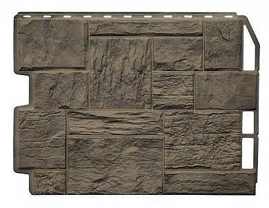 Фасадная панель FineBer Дачный Туф 3D дымчатый фото 1