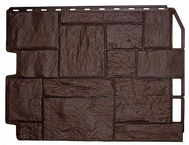 Фасадная панель FineBer Дачный Туф 3D коричневый фото 1