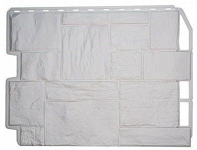 Фасадная панель FineBer Дачный Туф 3D белый фото 1