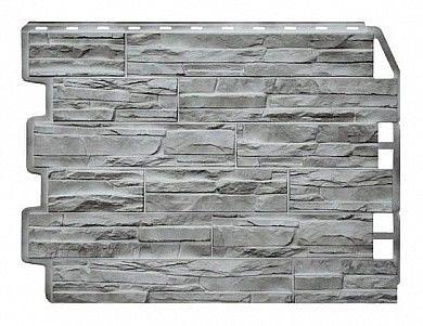 Фасадная панель FineBer Дачный Скол 3D светло-серый фото 1